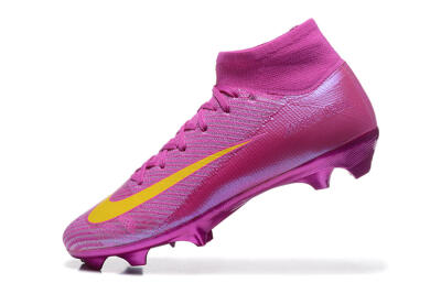 Nike Air Zoom Mercurial Superfly 10 Elite FG Firm Ground Soccer Cleats - PurpleYellow