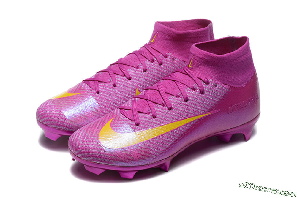 Nike Air Zoom Mercurial Superfly 10 Elite FG Firm Ground Soccer Cleats - PurpleYellow 5