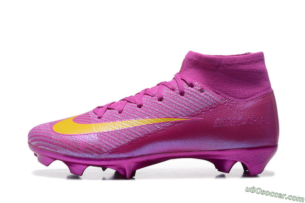 Nike Air Zoom Mercurial Superfly 10 Elite FG Firm Ground Soccer Cleats - PurpleYellow 2