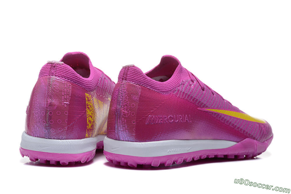 Nike Air Zoom Mercurial Vapor 16 Elite TF Artificial Turf Soccer Shoes - Pink/Yellow/White 9