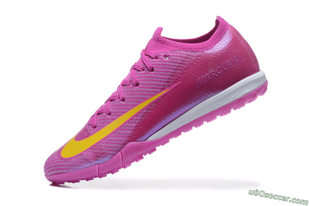 Nike Air Zoom Mercurial Vapor 16 Elite TF Artificial Turf Soccer Shoes - Pink/Yellow/White 8