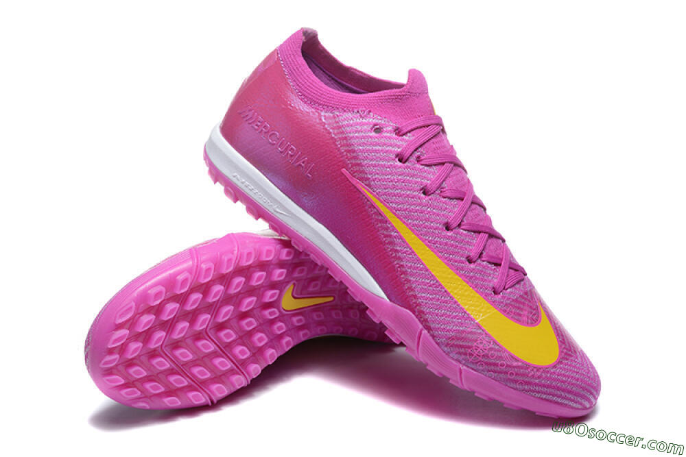 Nike Air Zoom Mercurial Vapor 16 Elite TF Artificial Turf Soccer Shoes - Pink/Yellow/White 4