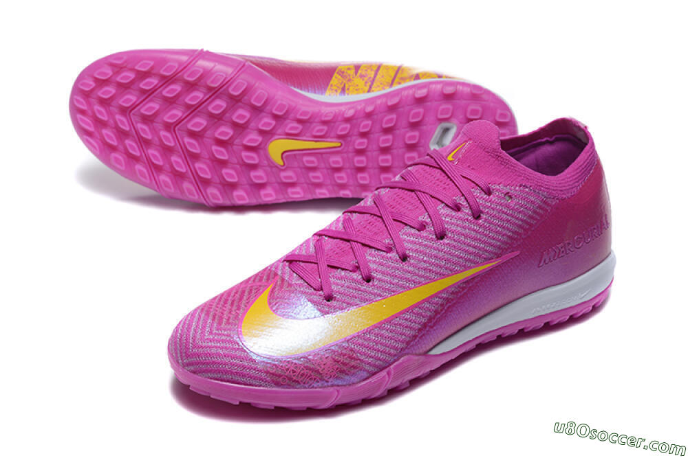 Nike Air Zoom Mercurial Vapor 16 Elite TF Artificial Turf Soccer Shoes - Pink/Yellow/White 3