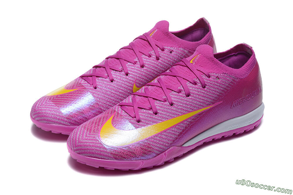 Nike Air Zoom Mercurial Vapor 16 Elite TF Artificial Turf Soccer Shoes - Pink/Yellow/White 5