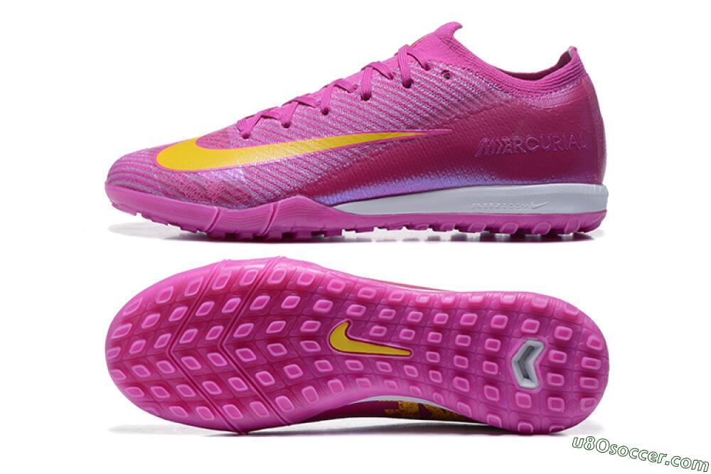 Nike Air Zoom Mercurial Vapor 16 Elite TF Artificial Turf Soccer Shoes - Pink/Yellow/White 0
