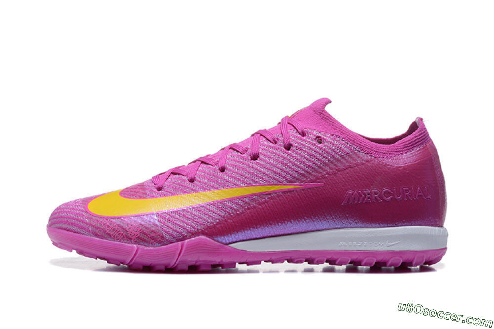 Nike Air Zoom Mercurial Vapor 16 Elite TF Artificial Turf Soccer Shoes - Pink/Yellow/White 2