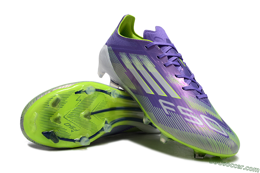 Adidas F50 Elite FG Firm Ground Soccer Cleats - Purple/Yellow/Blue 3