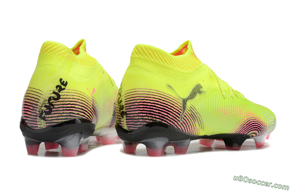 Puma Future 8 Ultimate FG Firm Ground Soccer Cleats - Yellow/Pink/Black 6
