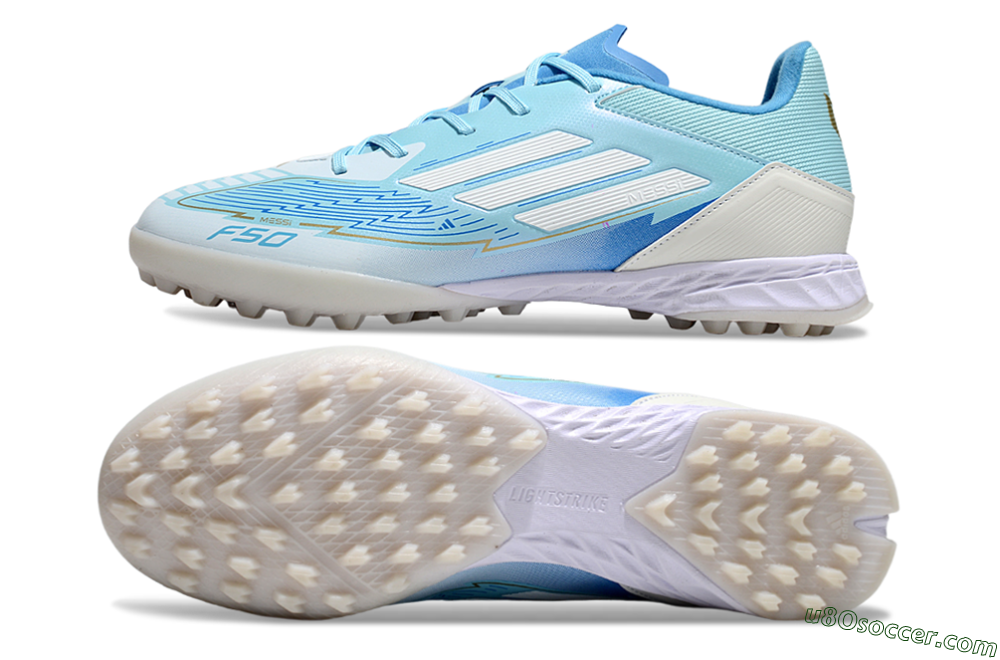 Adidas F50 Pro TF Artificial Turf Soccer Shoes - Jade/White/Beige 0