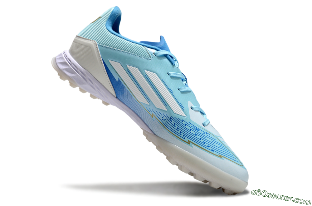 Adidas F50 Pro TF Artificial Turf Soccer Shoes - Jade/White/Beige 4