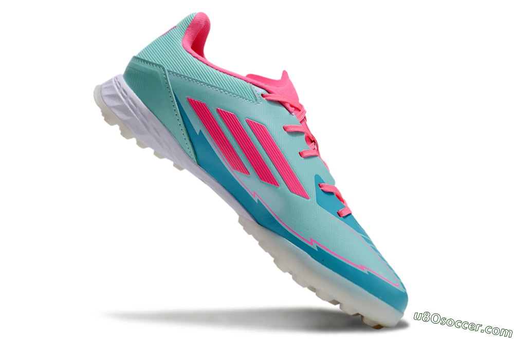 Adidas F50 Pro TF Artificial Turf Soccer Shoes - Jade/Pink/White 4