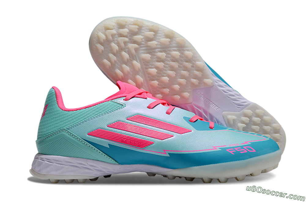 Adidas F50 Pro TF Artificial Turf Soccer Shoes - Jade/Pink/White 1