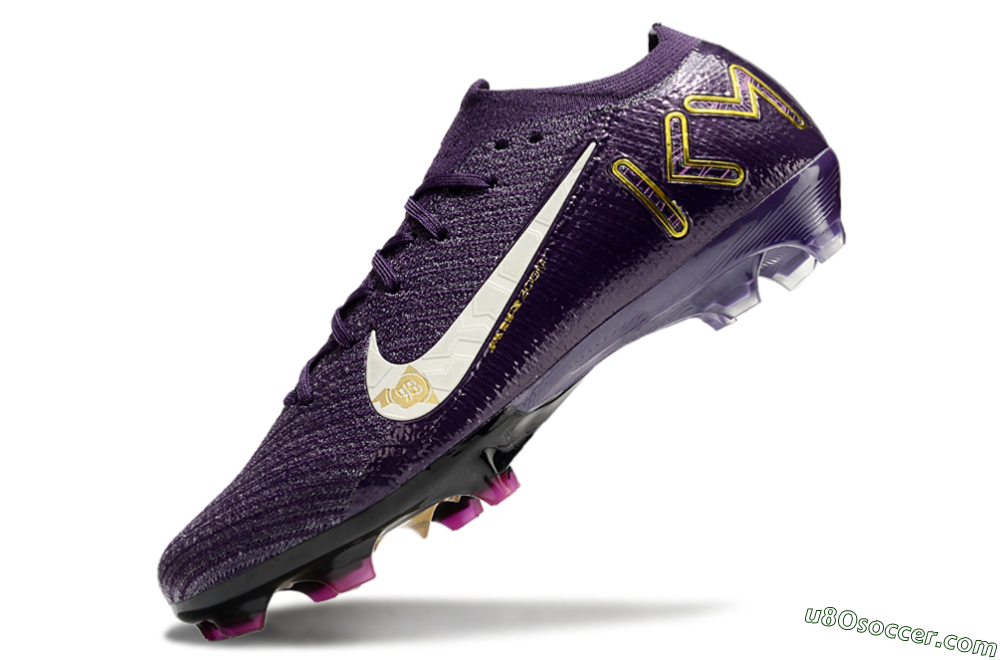 Nike Air Zoom Mercurial Vapor 16 Elite FG Firm Ground Soccer Cleats - Purple/White/Gold 5
