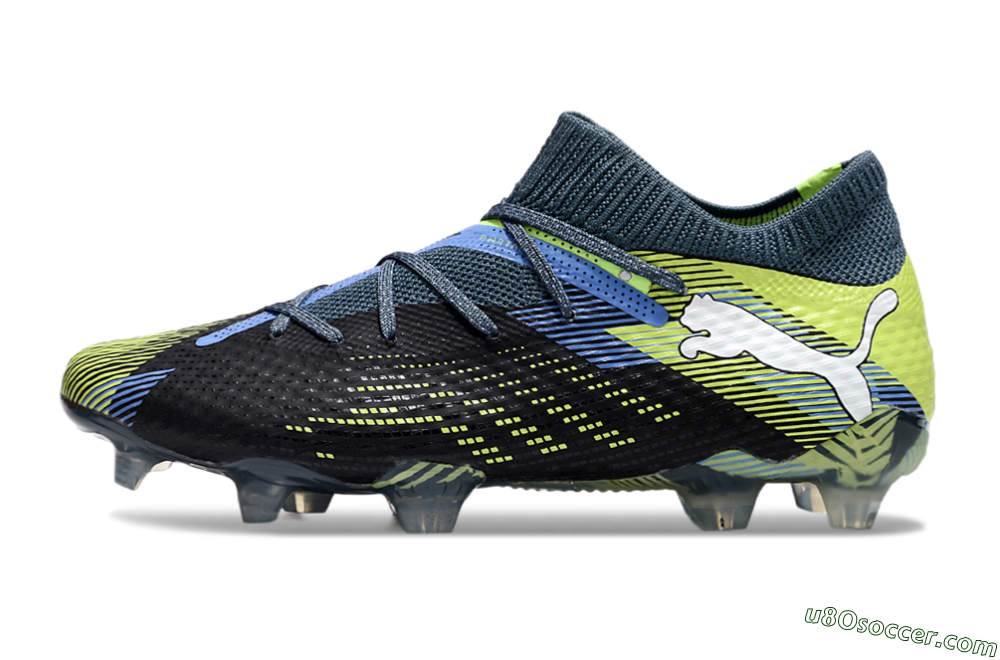 Puma Future Ultimate FG Firm Ground Soccer Cleats - Black/Yellow/Blue 2