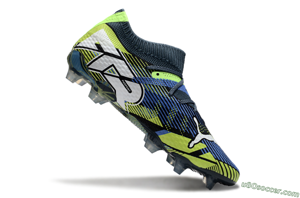 Puma Future Ultimate FG Firm Ground Soccer Cleats - Black/Yellow/Blue 4