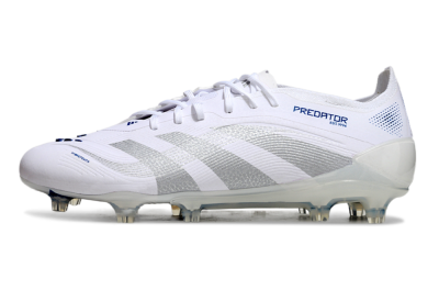 Adidas Predator Elite 25 FG Firm Ground Soccer Cleats - White/Blue/Silver