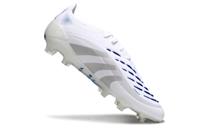 Adidas Predator Elite 25 FG Firm Ground Soccer Cleats - White/Blue/Silver