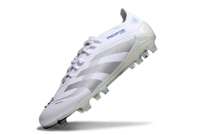 Adidas Predator Elite 25 FG Firm Ground Soccer Cleats - White/Blue/Silver