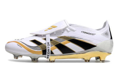 Adidas Predator Elite Foldover Tongue FG Firm Ground Soccer Cleats - White/Black/Gold