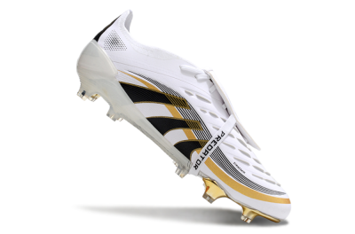 Adidas Predator Elite Foldover Tongue FG Firm Ground Soccer Cleats - White/Black/Gold