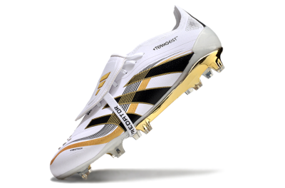 Adidas Predator Elite Foldover Tongue FG Firm Ground Soccer Cleats - White/Black/Gold