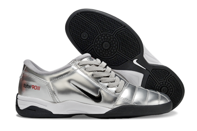Nike Total 90 II IC Indoor & Futsal Soccer Shoes - Silver/Black/White