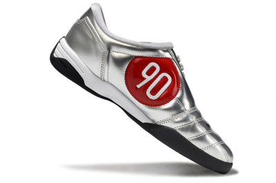 Nike Total 90 II IC Indoor & Futsal Soccer Shoes - Silver/Black/White