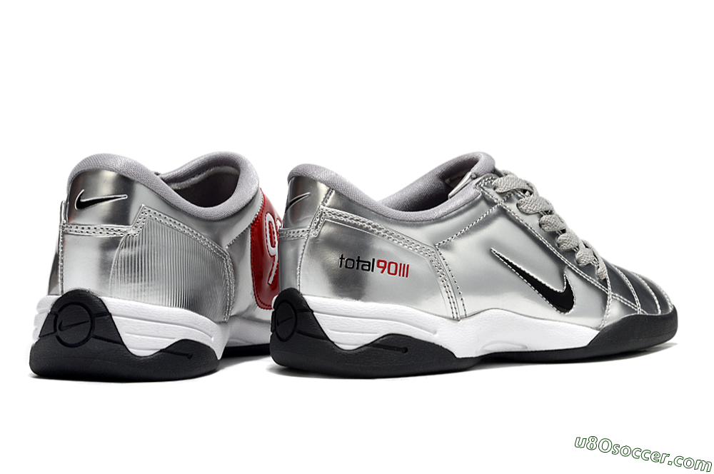 Nike Total 90 II IC Indoor & Futsal Soccer Shoes - Silver/Black/White 6