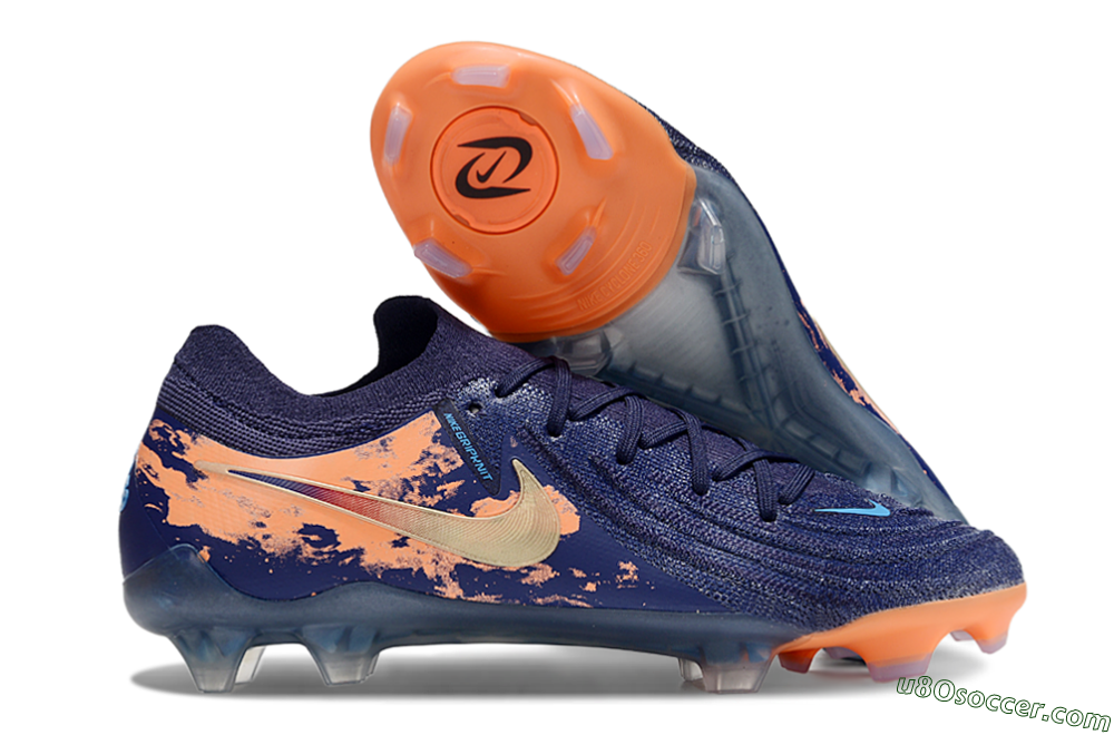 Nike Phantom Luna Elite FG Firm Ground Soccer Cleats - Blue/White/Orange 1