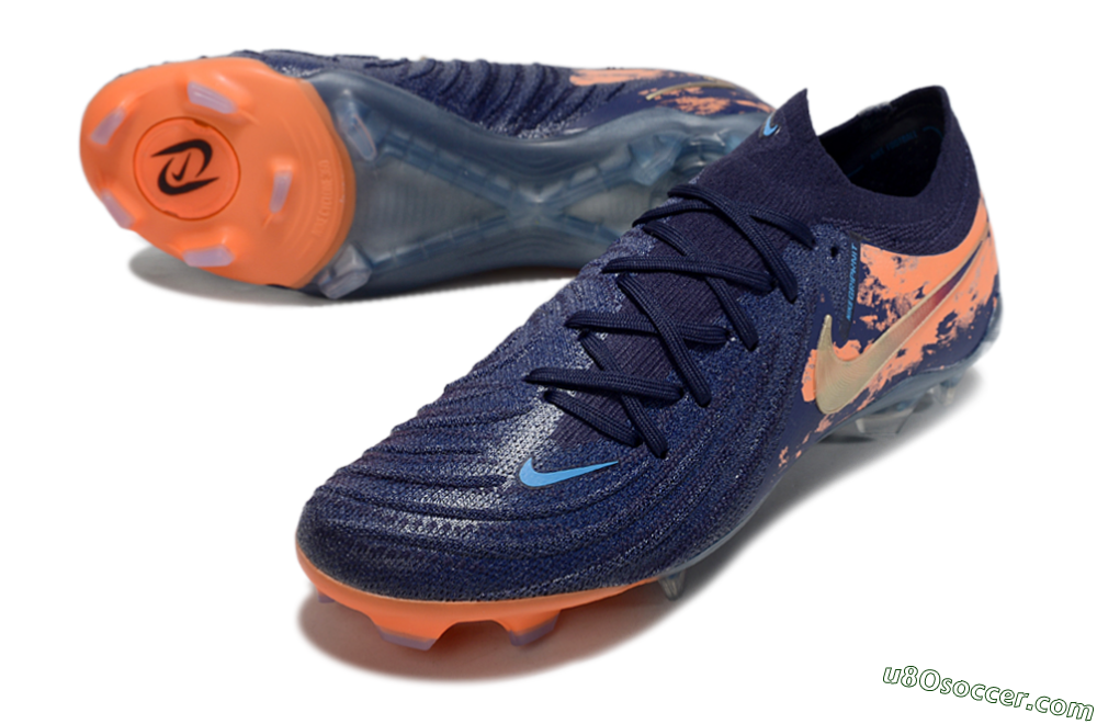 Nike Phantom Luna Elite FG Firm Ground Soccer Cleats - Blue/White/Orange 3