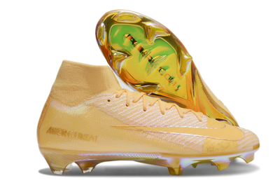 Nike Air Zoom Mercurial Superfly 10 Elite FG Firm Ground Soccer Cleats - Gold/Gold