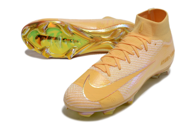 Nike Air Zoom Mercurial Superfly 10 Elite FG Firm Ground Soccer Cleats - Gold/Gold