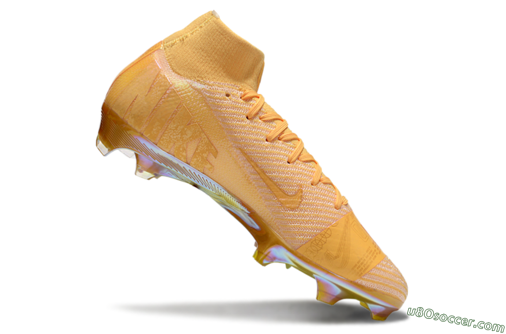 Nike Air Zoom Mercurial Superfly 10 Elite FG Firm Ground Soccer Cleats - Gold/Gold 4
