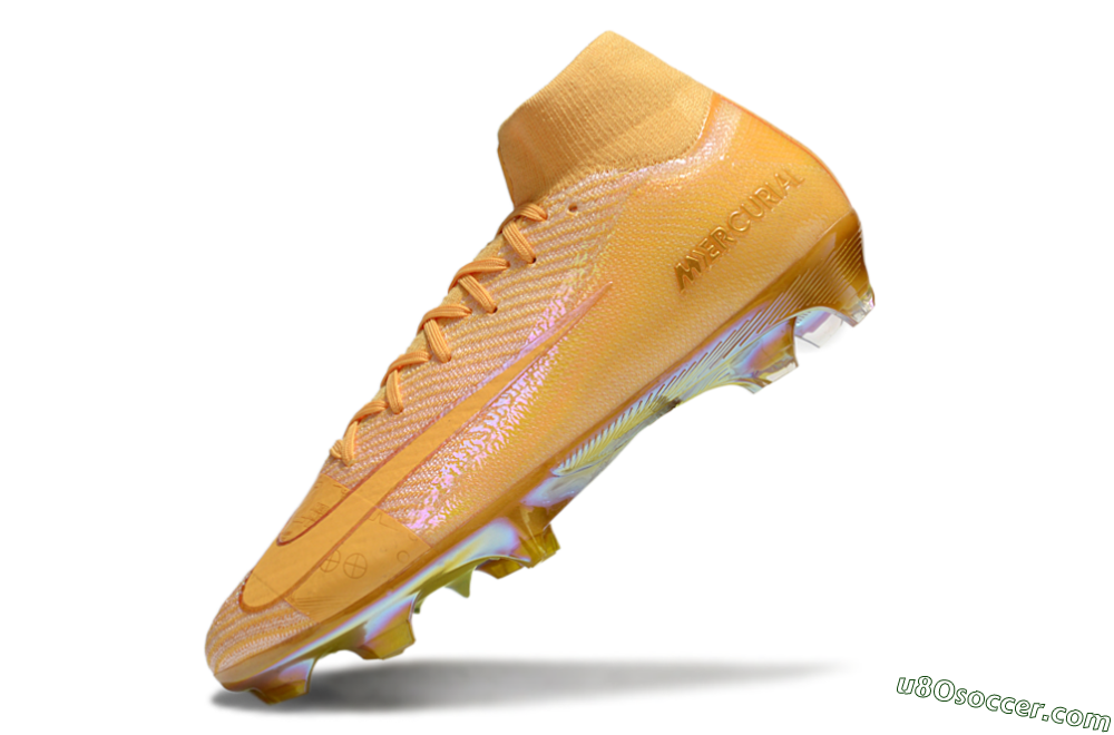 Nike Air Zoom Mercurial Superfly 10 Elite FG Firm Ground Soccer Cleats - Gold/Gold 5