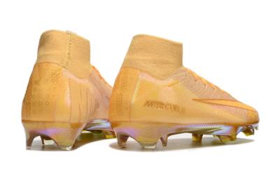 Nike Air Zoom Mercurial Superfly 10 Elite FG Firm Ground Soccer Cleats - Gold/Gold