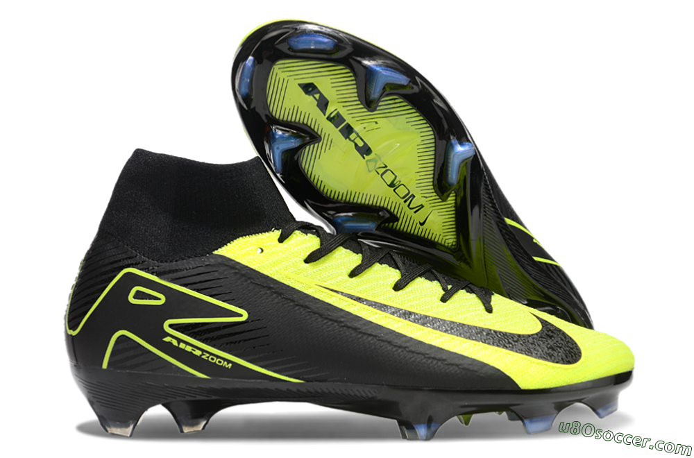 Nike Air Zoom Mercurial Superfly 10 Elite FG Firm Ground Soccer Cleats - Black/Yellow 1