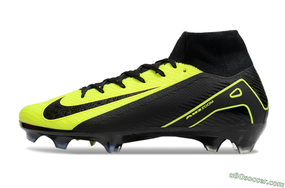 Nike Air Zoom Mercurial Superfly 10 Elite FG Firm Ground Soccer Cleats - Black/Yellow 2