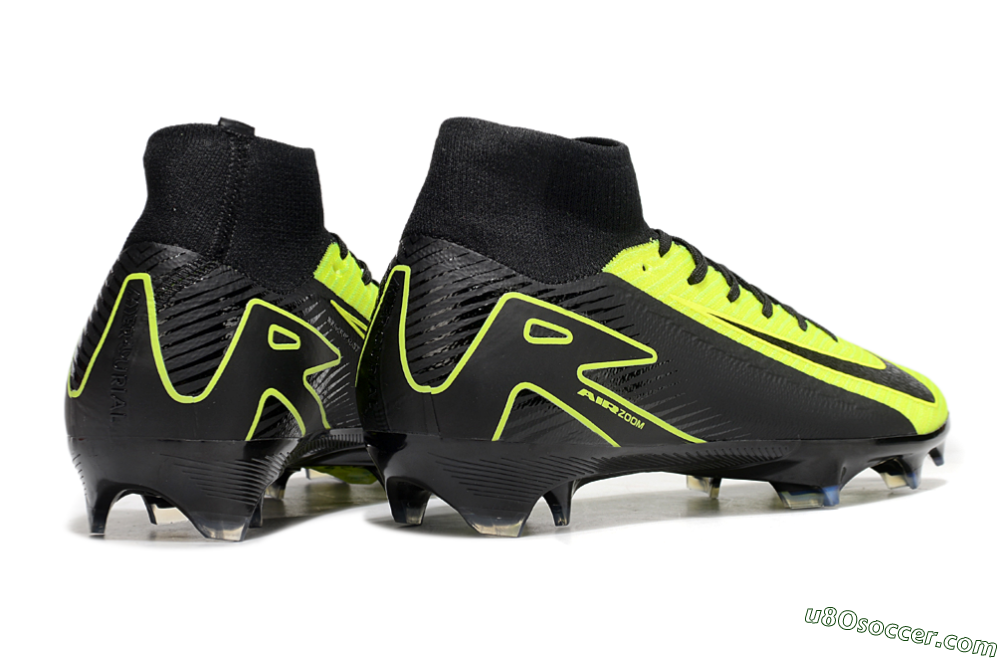 Nike Air Zoom Mercurial Superfly 10 Elite FG Firm Ground Soccer Cleats - Black/Yellow 6