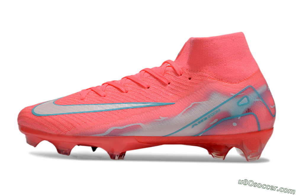 Nike Air Zoom Mercurial Superfly 10 Elite FG Firm Ground Soccer Cleats - Red/Silver/Blue 2