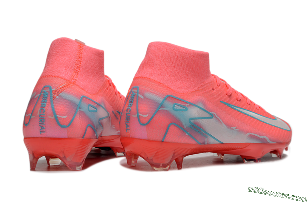 Nike Air Zoom Mercurial Superfly 10 Elite FG Firm Ground Soccer Cleats - Red/Silver/Blue 6
