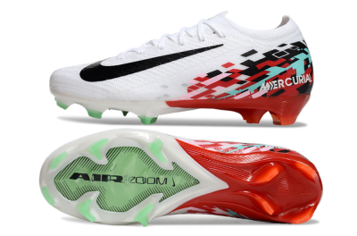 Nike Air Zoom Mercurial Vapor 16 Elite FG Firm Ground Soccer Cleats - White/Black/Red