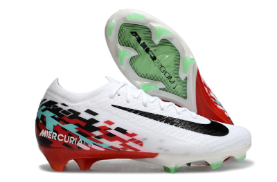 Nike Air Zoom Mercurial Vapor 16 Elite FG Firm Ground Soccer Cleats - White/Black/Red