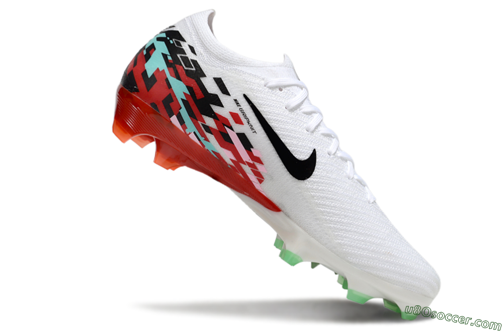Nike Air Zoom Mercurial Vapor 16 Elite FG Firm Ground Soccer Cleats - White/Black/Red 4