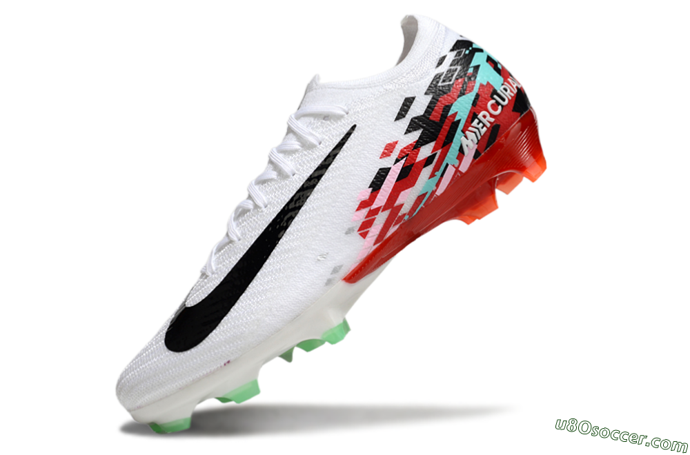 Nike Air Zoom Mercurial Vapor 16 Elite FG Firm Ground Soccer Cleats - White/Black/Red 5