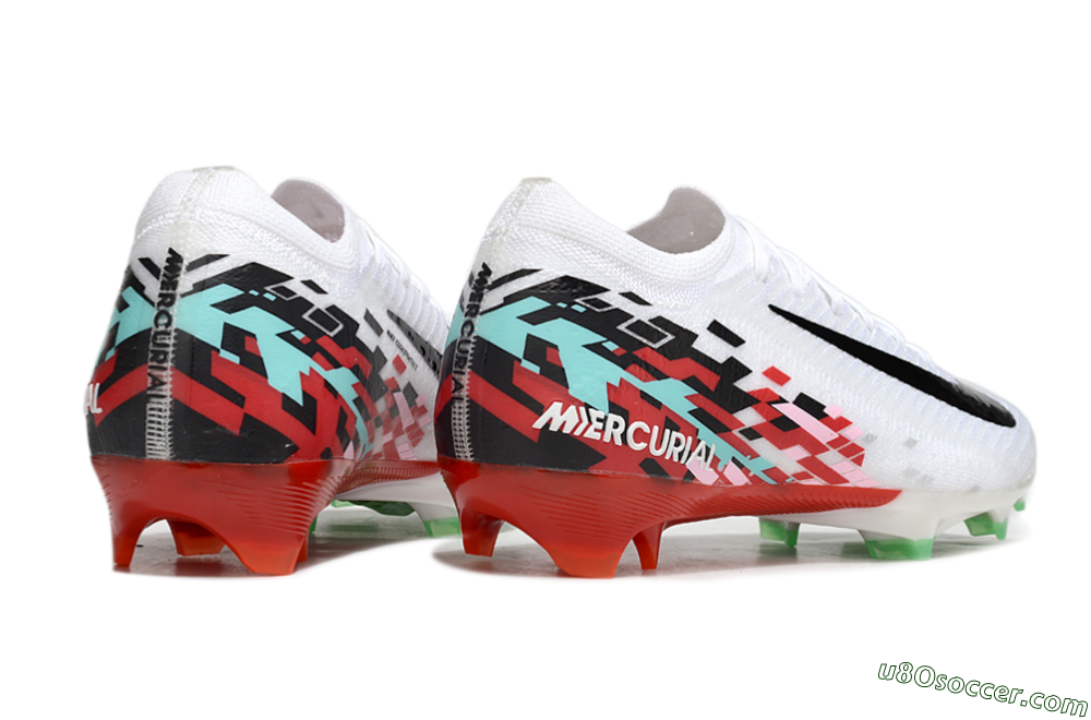 Nike Air Zoom Mercurial Vapor 16 Elite FG Firm Ground Soccer Cleats - White/Black/Red 6