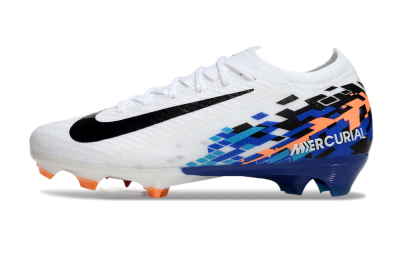 Nike Air Zoom Mercurial Vapor 16 Elite FG Firm Ground Soccer Cleats - White/Black/Blue/Orange