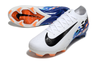 Nike Air Zoom Mercurial Vapor 16 Elite FG Firm Ground Soccer Cleats - White/Black/Blue/Orange