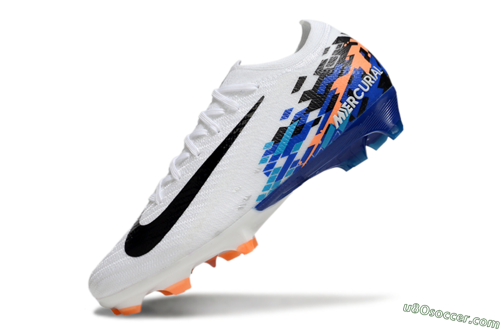 Nike Air Zoom Mercurial Vapor 16 Elite FG Firm Ground Soccer Cleats - White/Black/Blue/Orange 1