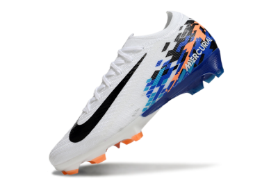 Nike Air Zoom Mercurial Vapor 16 Elite FG Firm Ground Soccer Cleats - White/Black/Blue/Orange