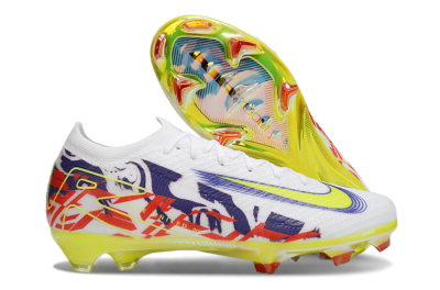 Nike Air Zoom Mercurial Vapor 16 Elite FG Firm Ground Soccer Cleats - White/Blue/Yellow